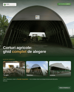 Corturi agricole: ghid complet de alegere pentru fermieri